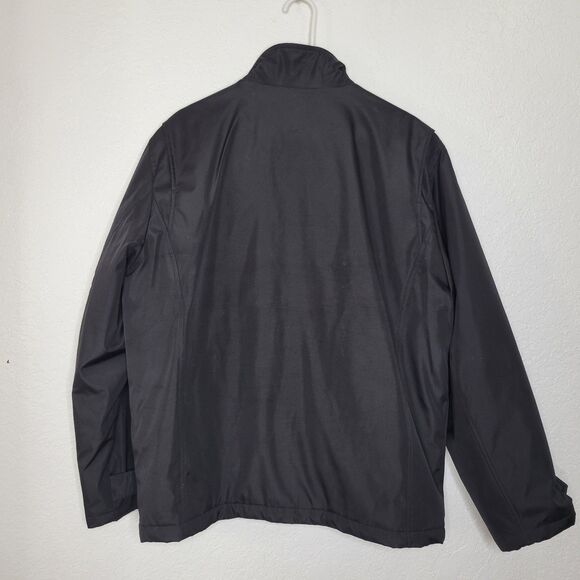 London Fog Black Water Resistant Insulated Zip Snap Closure Jacket Size Large - Picture 3 of 11